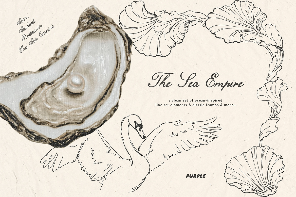 The Sea Empire: Vintage Marine Art, an Object Graphic by Purple (Photo 5 of 19)
