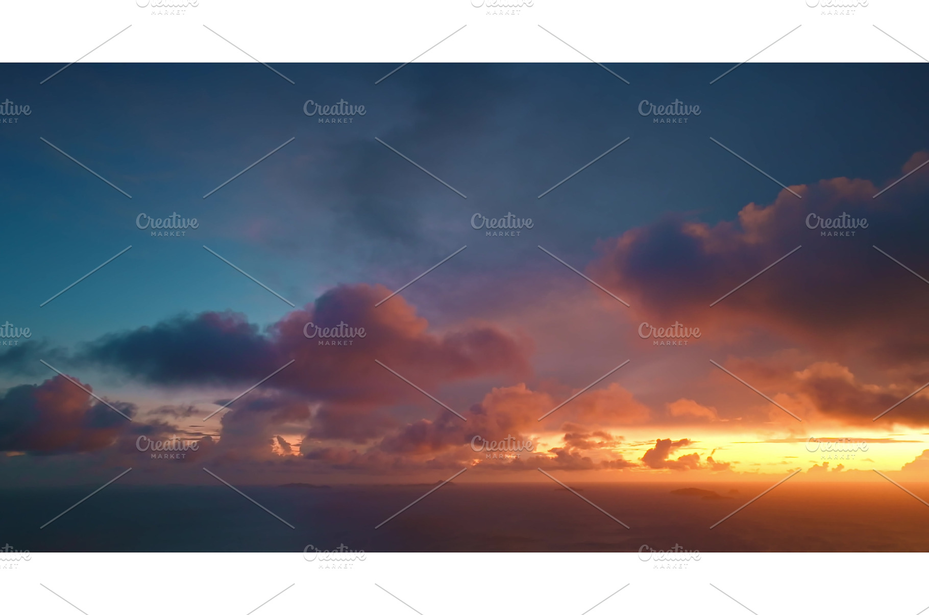 Fiji seascape with tropical sunset, a Nature Photo by Goinyk
