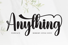 Anything | Script Font