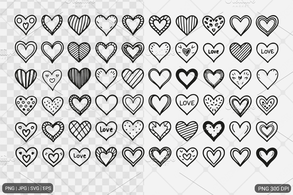 Doodle Heart SVG Set, a Nature Photo by Actual Pixel (Photo 1 of 3)