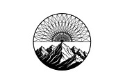 Mountain Sun Circle Design Bundle, an Illustration by Creativeshirt (Thumbnail 16 of 31)