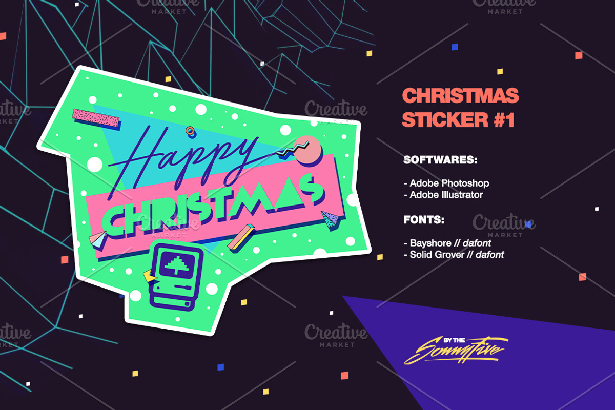 80's Stickers - christmas|newyear, a Branding & Logo Template by Sonnyfive (Photo 3 of 10)