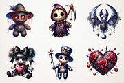 Halloween Gothic Voodoo Doll Clipart, an Illustration by RobertsArt (Thumbnail 3 of 7)