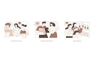 Retail college isolated cartoon, an Education Illustration by Visual Generation