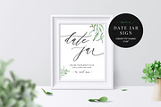 Date Jar Sign, Aurora, an Invitation Template by Alice Bluefox