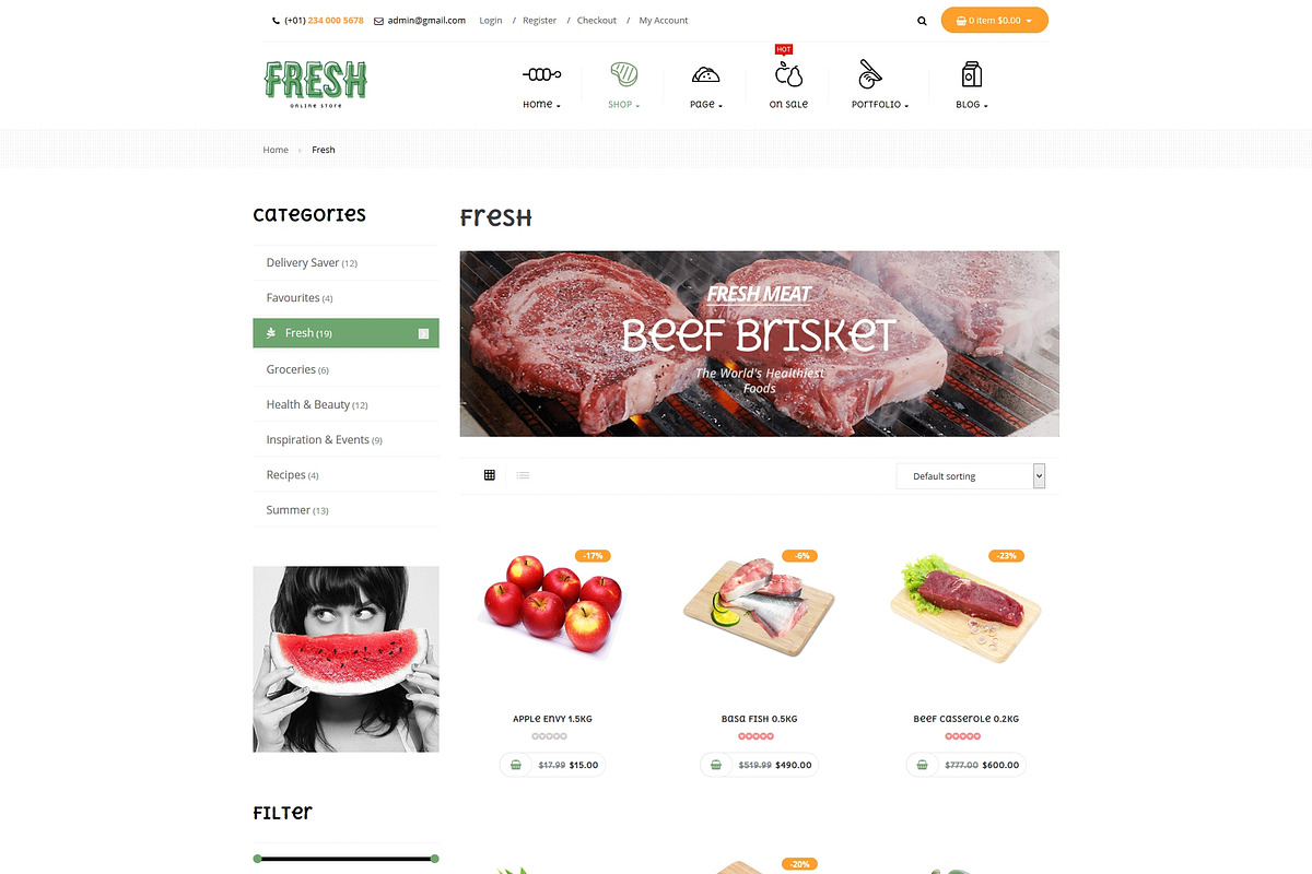 Pts Fresh -Food & Restaurant theme, a Bootstrap Template by Prestabrain (Photo 4 of 6)