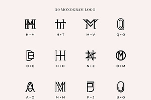 20 Monogram Logo Template