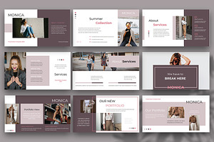 Monica Fashion Google Slide Template