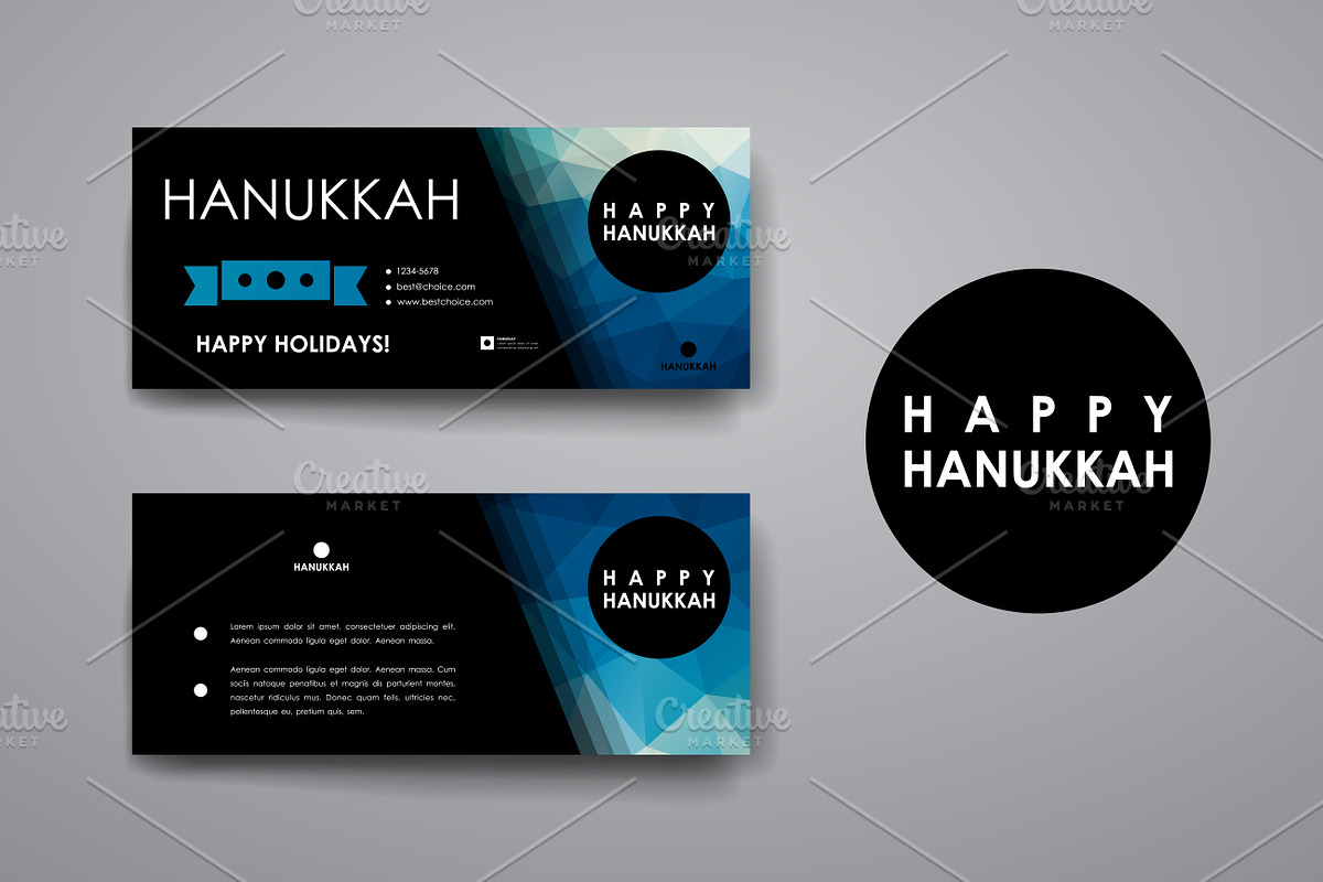 Hanukkah. 9 Banner Templates, a Brochure Template by Palau (Photo 3 of 10)