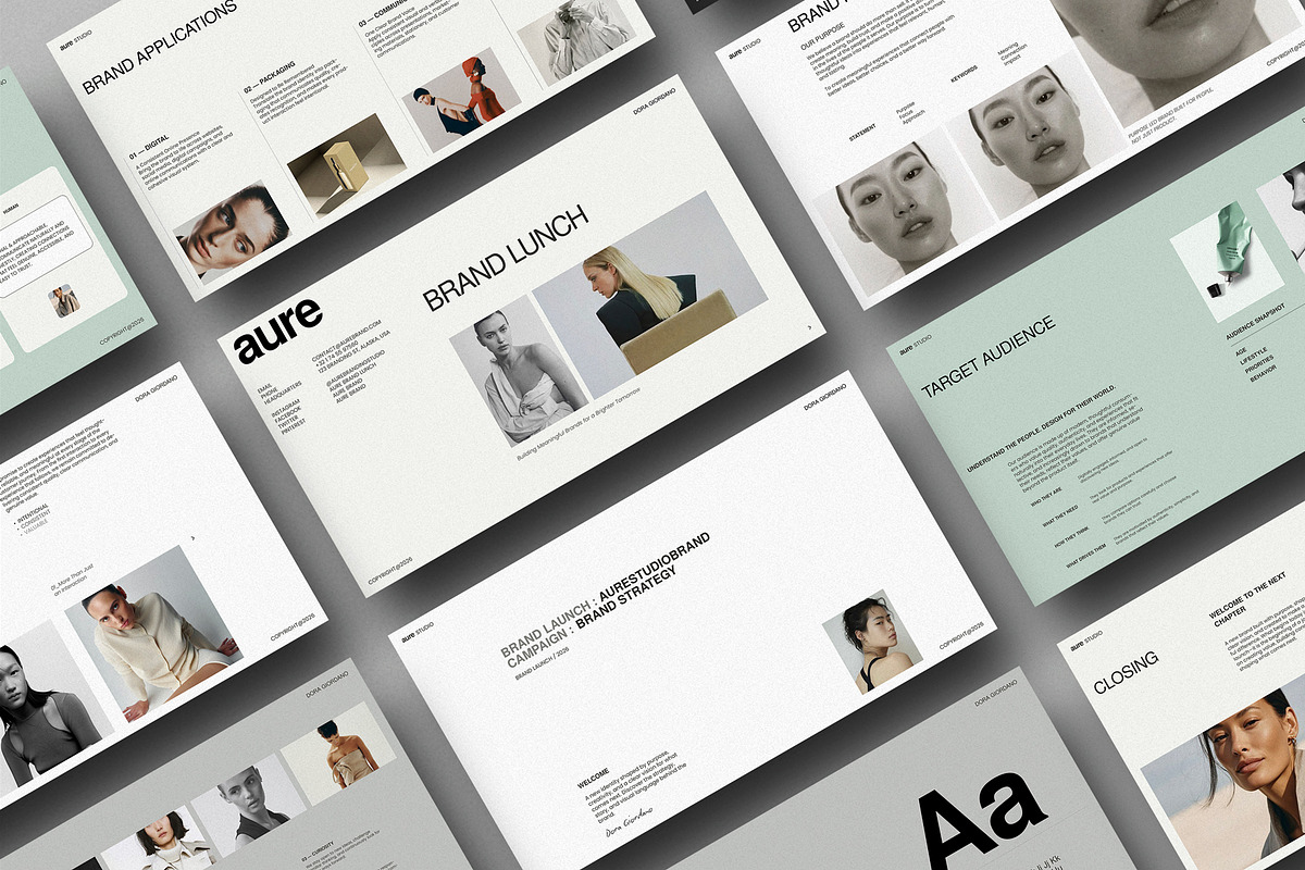 AURE | Brand Launch Template Canva, a Presentation Template by evgenystudio (Photo 11 of 11)