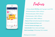 Fitspirations2- Social Media Pack, a Social Media Template by Numszky Creative (Thumbnail 2 of 6)