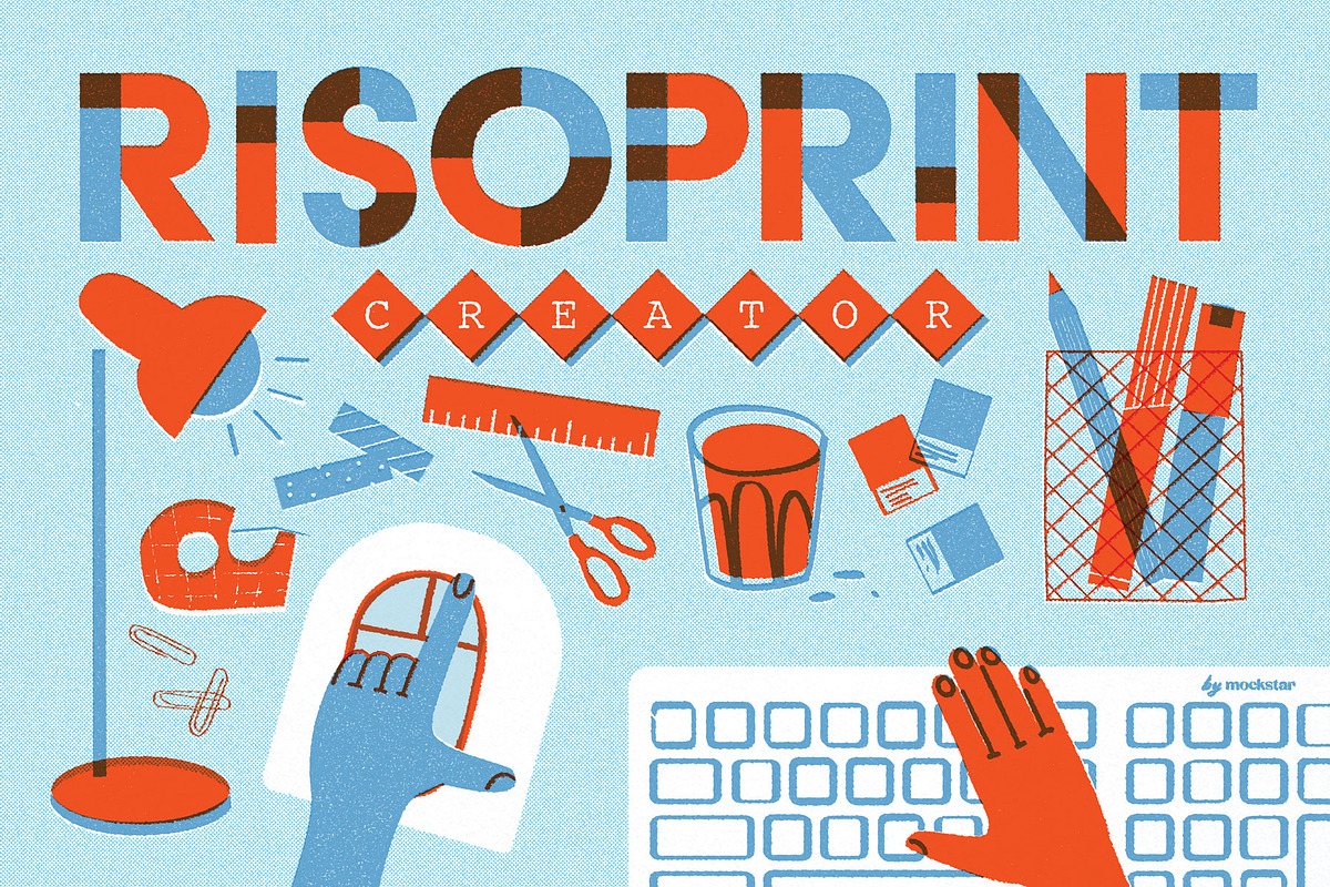 Risoprint Risograph Texture Creator, a Layer Style Add-On by mockstar (Photo 1 of 7)