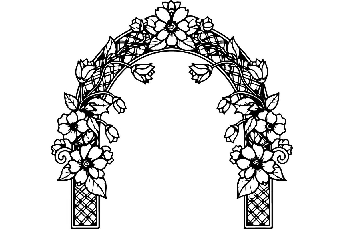 Vintage Ornamental Arch Frame Vector, a Decorative Illustration by Designer_Momina (Photo 2 of 21)