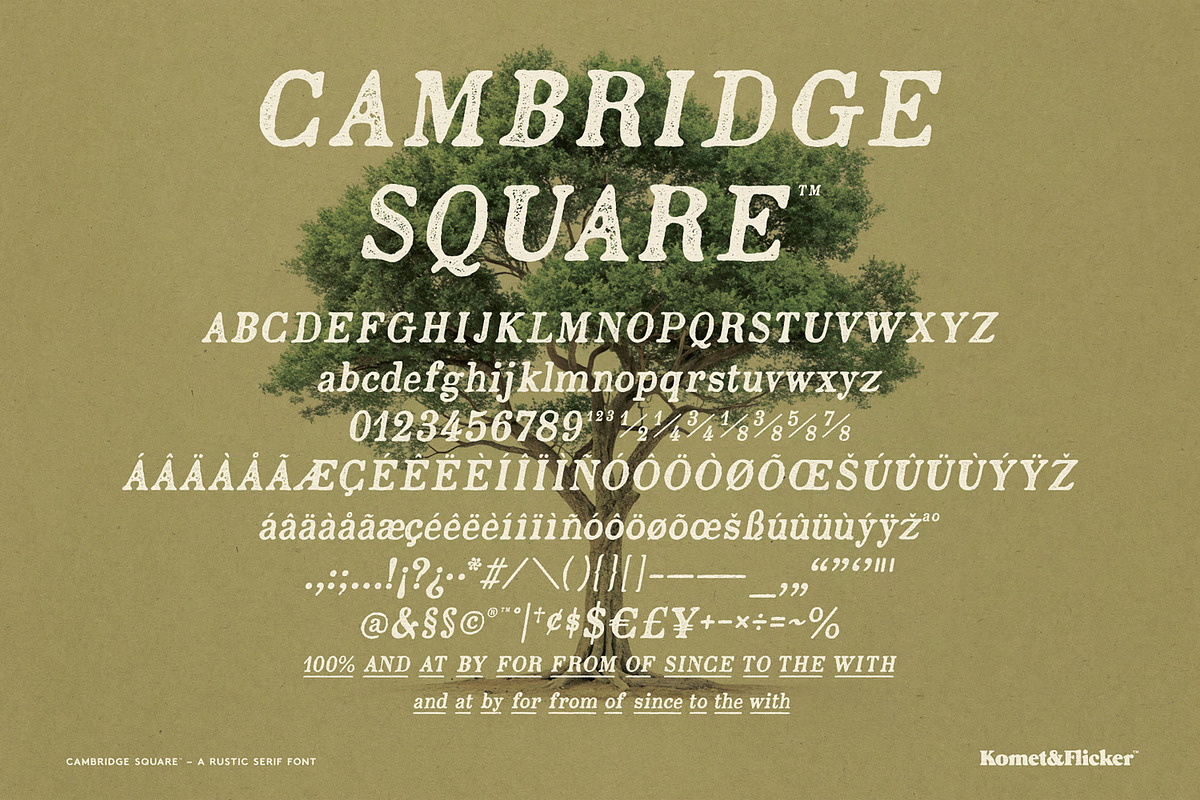 Cambridge Square - A Rustic Font, a Serif Font by Komet & Flicker (Photo 15 of 15)