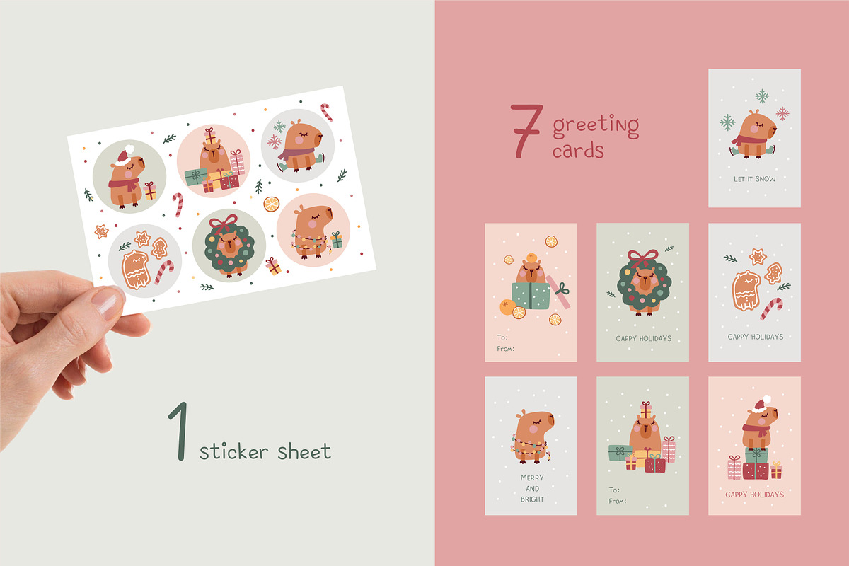 Cappy Christmas graphic collection, an Illustration by SurfaceStories (Photo 4 of 6)