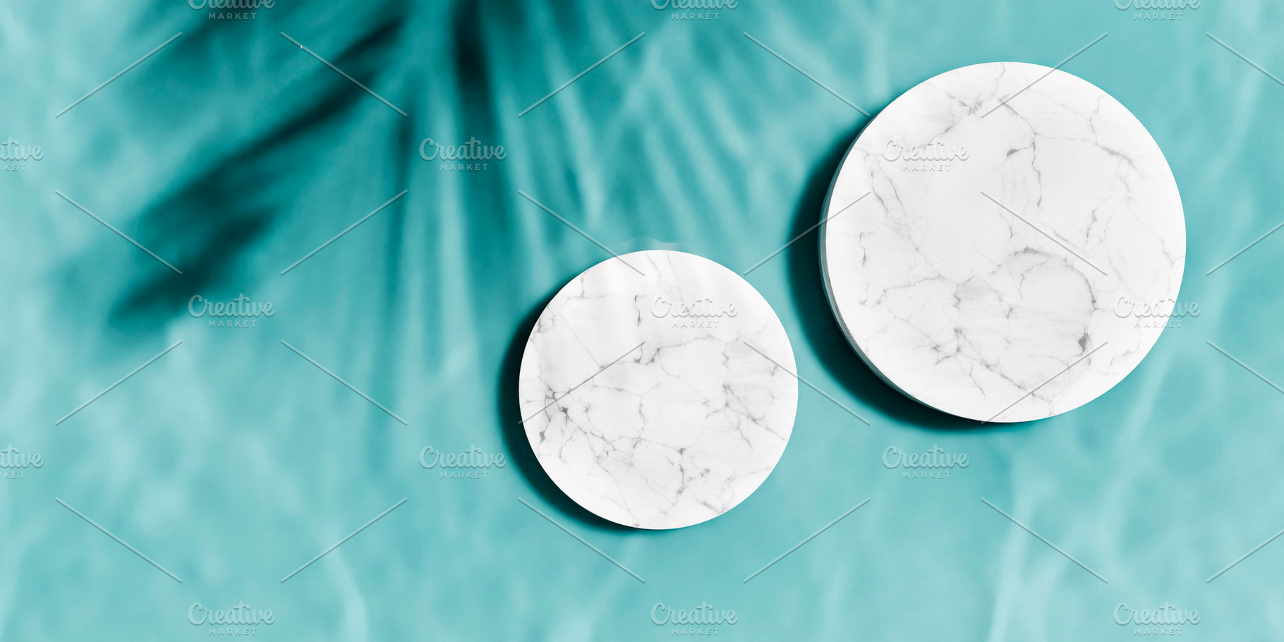 Marble podium in swimming pool water, a Background Photo by hitdelight