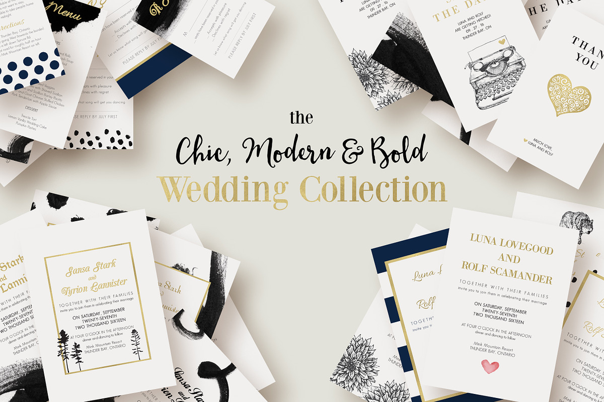 Chic,Modern&Bold Wedding Collection, an Invitation Template by Knotted Design (Photo 1 of 4)