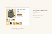 Ginger Cat & Friends Clip Art, an Animal Illustration by LanternkinStudio (Thumbnail 5 of 15)