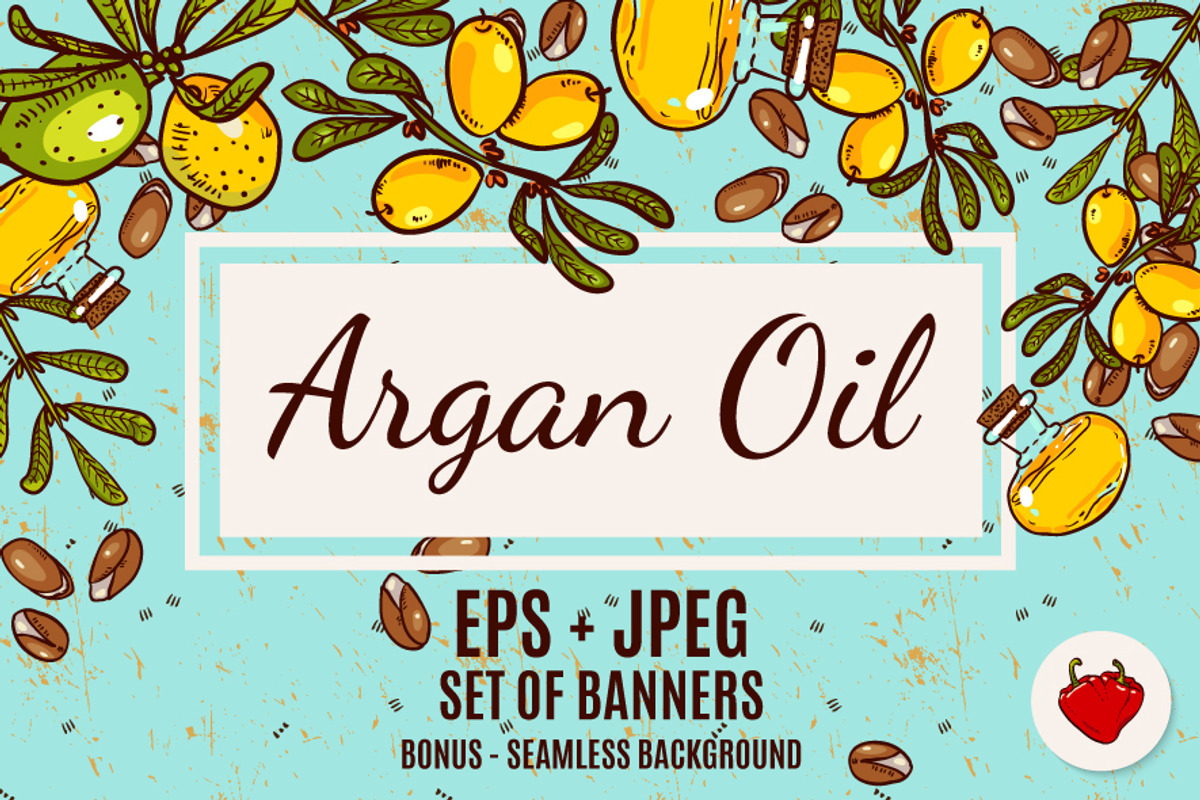 Set of banners with argan, a Flyer Template by KundolaArt (Photo 1 of 3)
