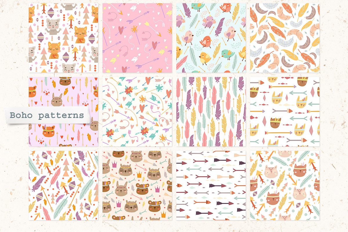 Kids patterns. Bundle patterns., a Pattern Graphic by Lesya Skripak (Photo 9 of 15)