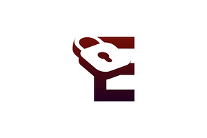 modern initial letter E padlock logo, a Branding & Logo Template by Rasagama Studio
