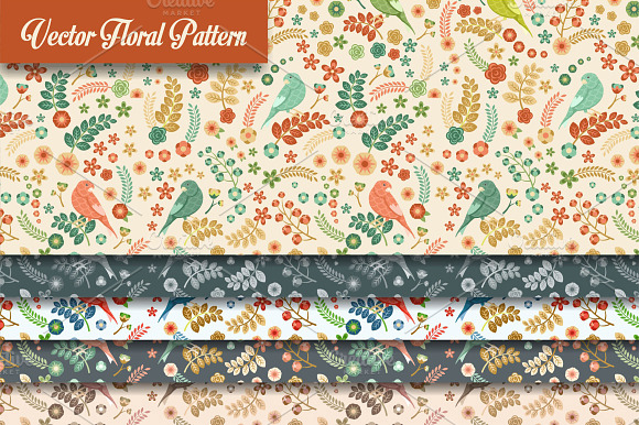 Vector Floral Pattern preview 5