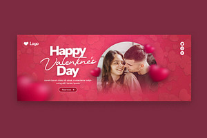 Happy Valentine's Day Facebook Cover, a Social Media Template by Saman Osama