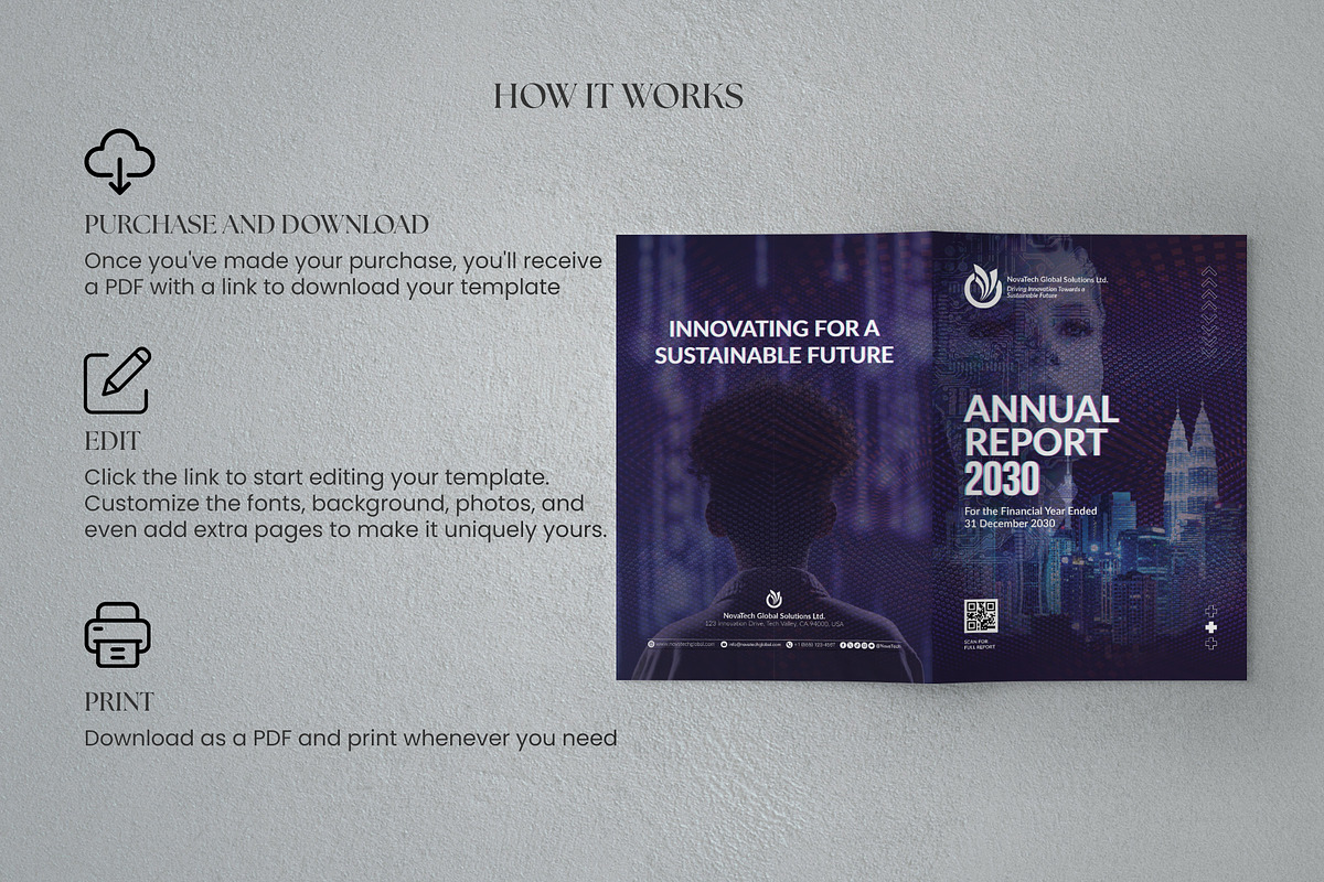 Corporate Annual Report Canva Template preview 7