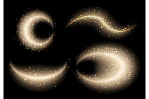 Collection of gold design elements