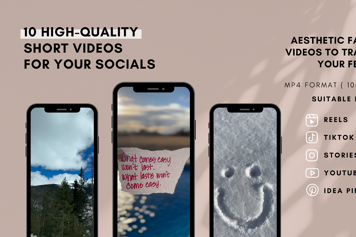 Winter Outdoor: 10 Aesthetic Videos, a Social Media Template by sociallyswanky (Photo 2 of 5)