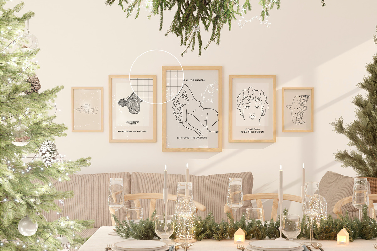CHRISTMAS DINNER | frame mockup set, a Household Mockup by yuliyuri.studio (Photo 10 of 12)