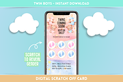 Twin Boys Digital Scratch Card, an App Template by SunshineStudioBoutique (Thumbnail 1 of 9)