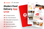 Foodis | Food Delivery App UI Kit, an UI Kit Template by UI Kit Store (Thumbnail 1 of 6)