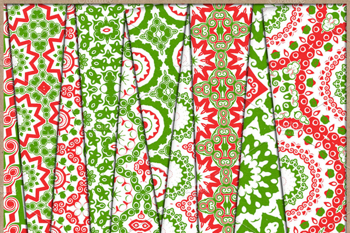 Christmas Red and Green Papers 1, a Pattern Graphic by Adriana Ferrari (Photo 1 of 3)