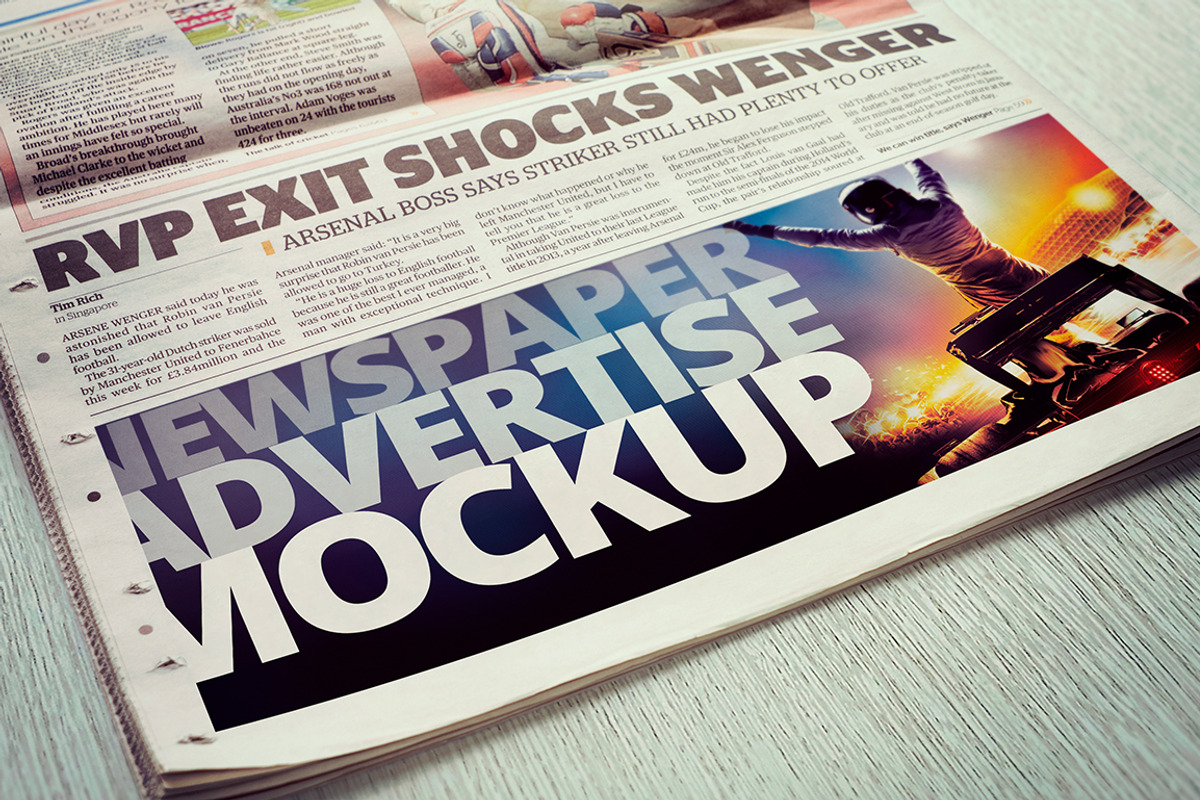 Newspaper Advertise Mockup, a Print Template by 2dsight (Photo 9 of 11)