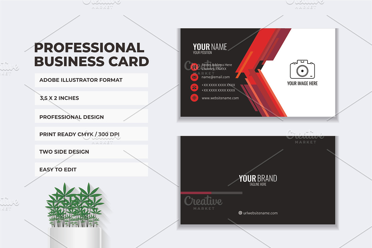 Business Card Template, a Business Card Template by suhadidesign (Photo 1 of 5)