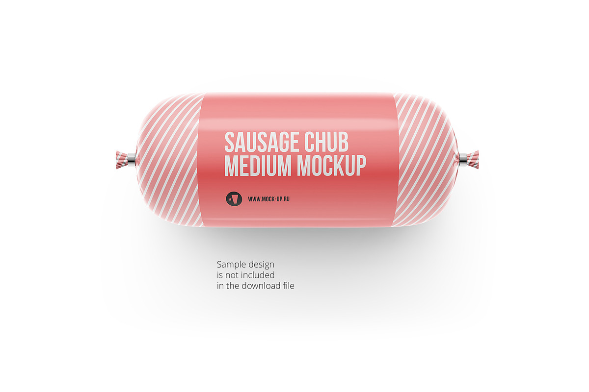 Sausage Chub Medium Mockup, a Packaging Mockup by easymock (Photo 6 of 6)