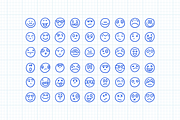Freehand Drawn Emoji Smiles Set #1, a Templates & Theme by Alex Serada (Thumbnail 4 of 5)