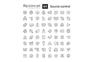Source control linear icons set, an Icon by IMG Visuals
