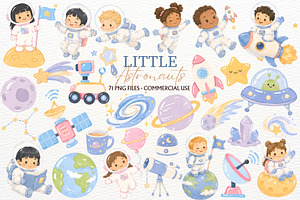Outer Space Clipart Kids Astronauts