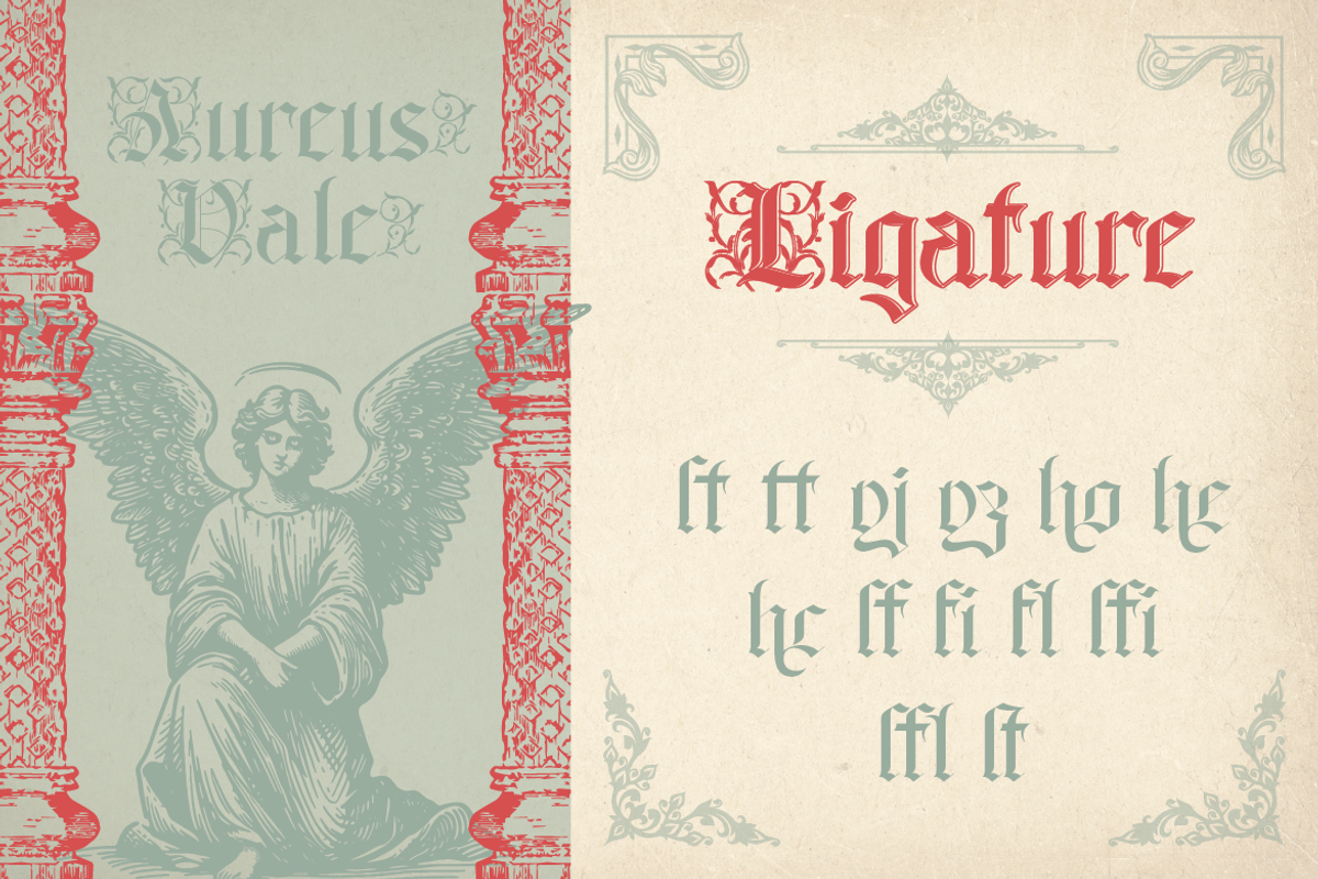 Aghony, a Blackletter Font by Burntilldead (Photo 6 of 12)