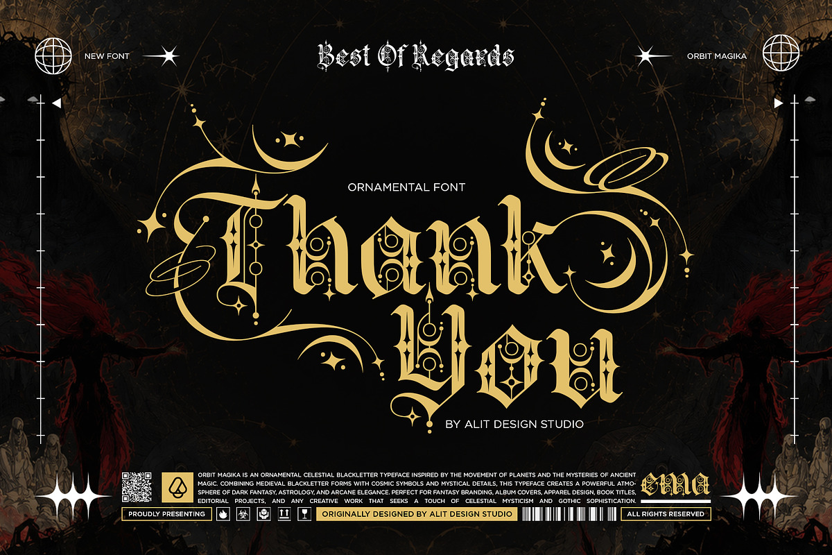 Orbit Magika Typeface, a Blackletter Font by alit design (Photo 17 of 17)