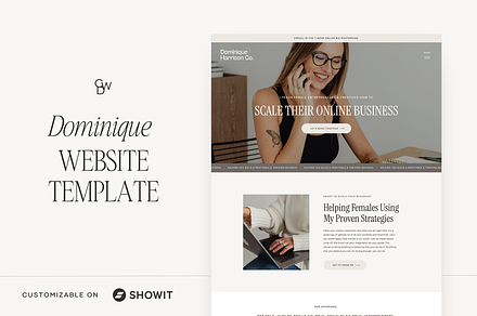 Showit Website Template | Dominique