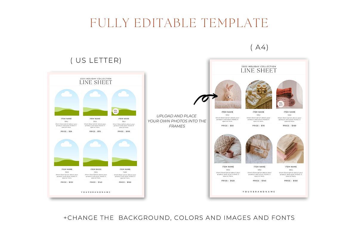 Wholesale line sheet Canva Template, a Flyer Template by Hellohastore (Photo 3 of 9)