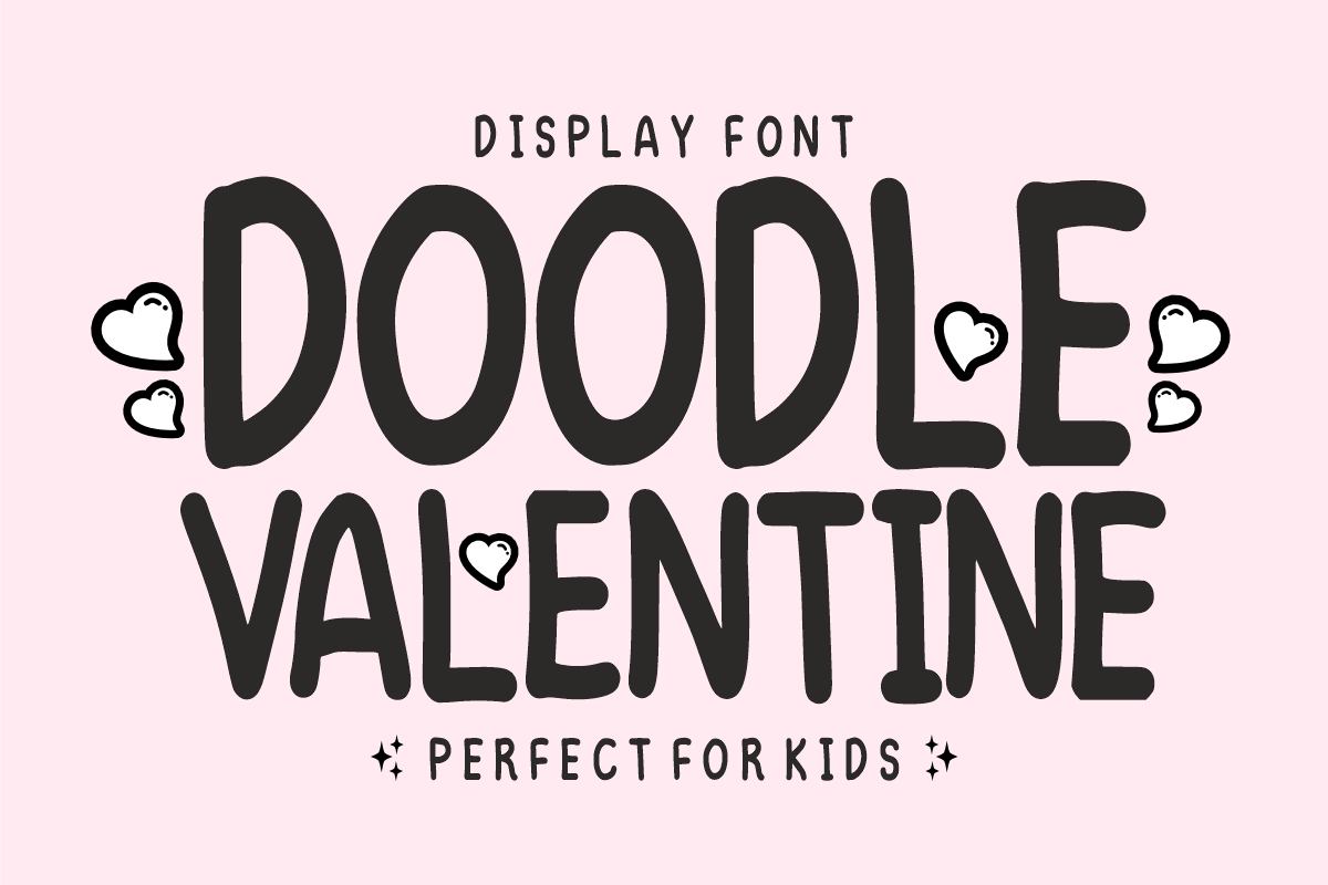 Doodle Valentine - Cute Kids Font, a Handwritten Font by KiddoGlyphs Studio (Photo 1 of 4)