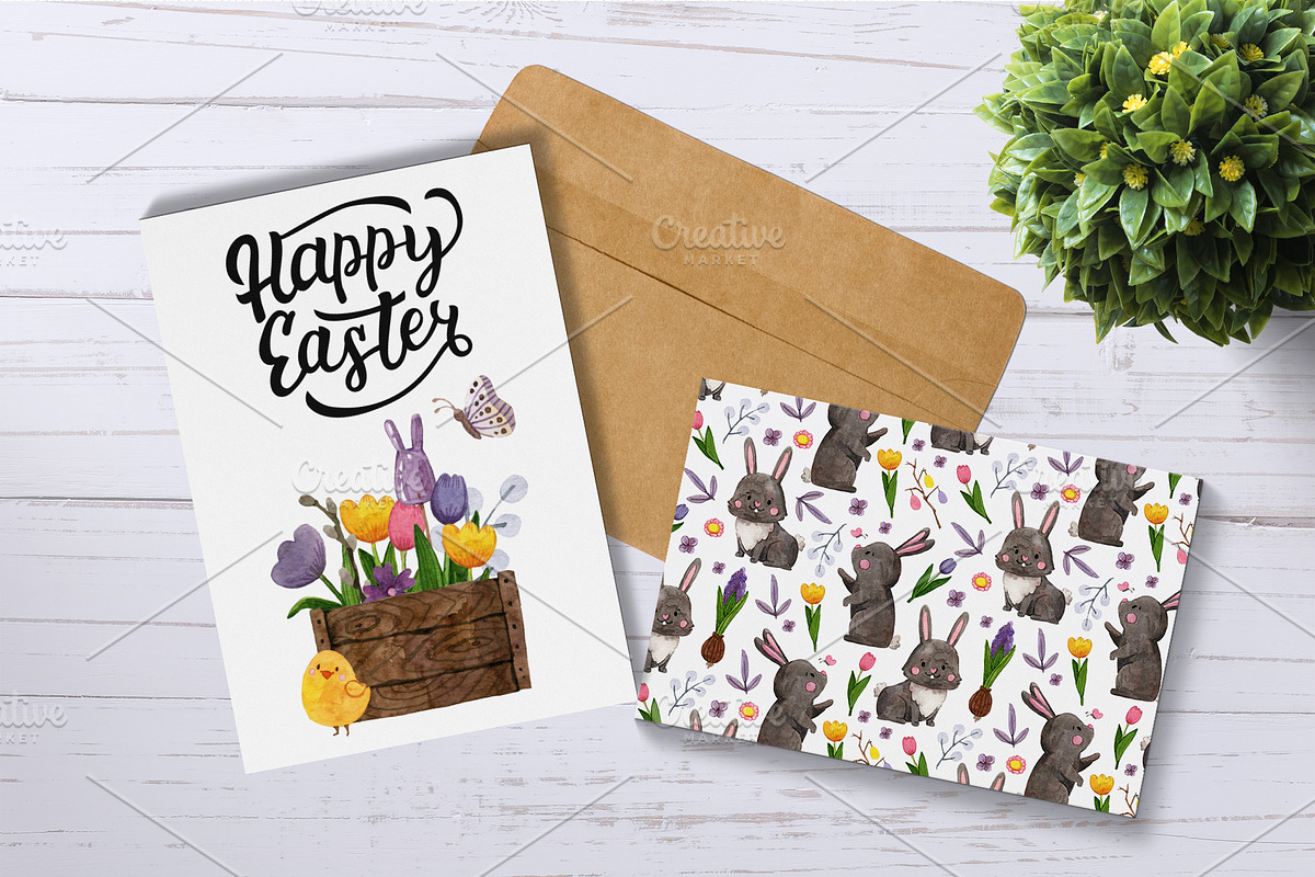 Easter. Watercolor set and lettering, a Decorative Illustration by Mariart_i (Photo 6 of 6)