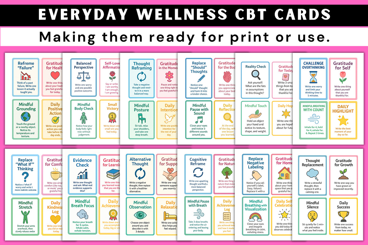 Everyday Wellness CBT Cards preview 3