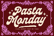 Pasta Monday Pixel Script, a Script Font by The Native Saint Club (Thumbnail 1 of 15)