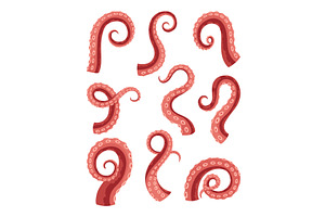 Octopus tentacles or sea squid icon, an Animal Illustration by the8monkey