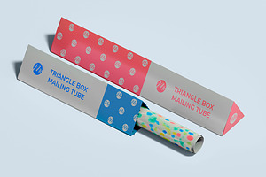 Triangle Mailing Tube Mockup, a Product Mockup by McLittle Stock